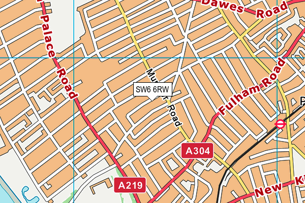 SW6 6RW map - OS VectorMap District (Ordnance Survey) SW6 6RW map - OS VectorMap District (Ordnance Survey)
