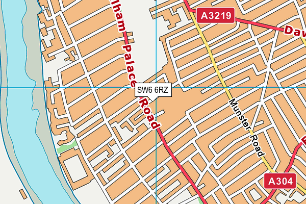 SW6 6RZ map - OS VectorMap District (Ordnance Survey) SW6 6RZ map - OS VectorMap District (Ordnance Survey)