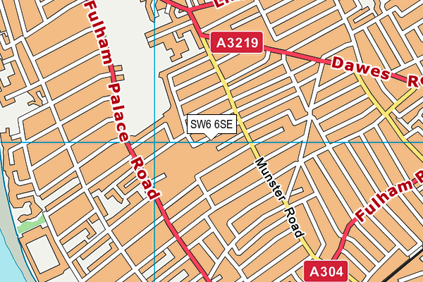 SW6 6SE map - OS VectorMap District (Ordnance Survey) SW6 6SE map - OS VectorMap District (Ordnance Survey)