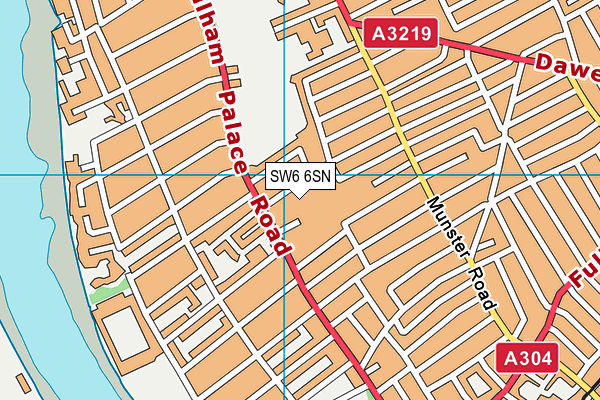 SW6 6SN map - OS VectorMap District (Ordnance Survey) SW6 6SN map - OS VectorMap District (Ordnance Survey)