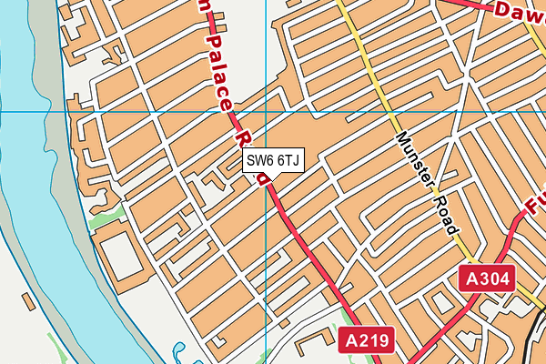 SW6 6TJ map - OS VectorMap District (Ordnance Survey) SW6 6TJ map - OS VectorMap District (Ordnance Survey)