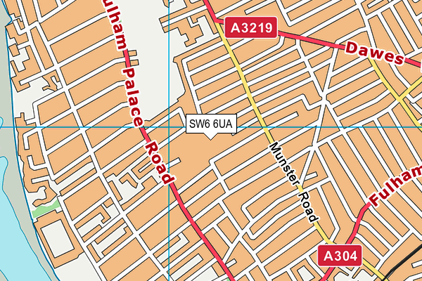 SW6 6UA map - OS VectorMap District (Ordnance Survey) SW6 6UA map - OS VectorMap District (Ordnance Survey)