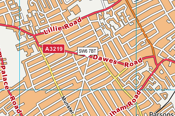 SW6 7BT map - OS VectorMap District (Ordnance Survey) SW6 7BT map - OS VectorMap District (Ordnance Survey)