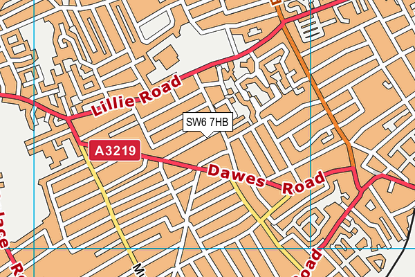 SW6 7HB map - OS VectorMap District (Ordnance Survey) SW6 7HB map - OS VectorMap District (Ordnance Survey)