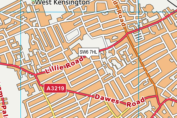 SW6 7HL map - OS VectorMap District (Ordnance Survey)