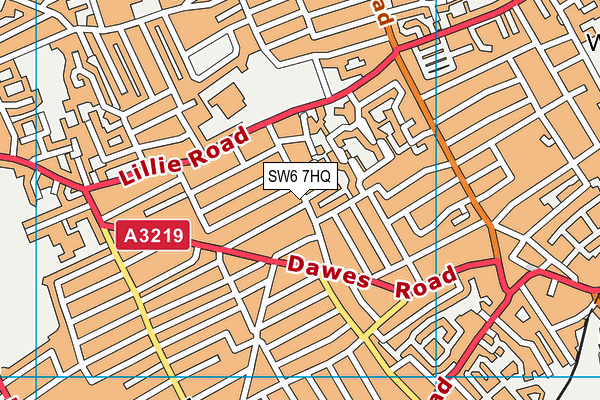 SW6 7HQ map - OS VectorMap District (Ordnance Survey)