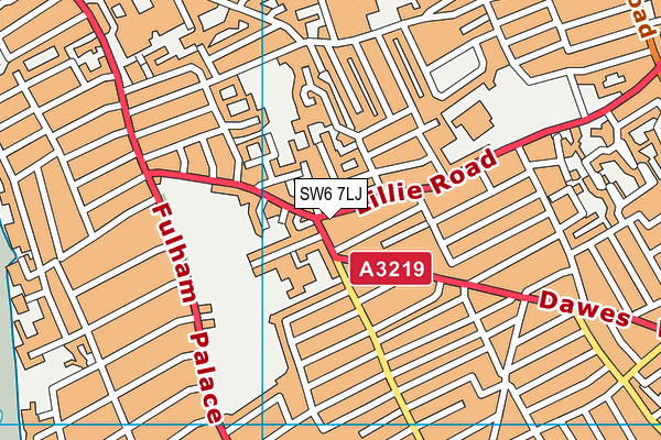 SW6 7LJ map - OS VectorMap District (Ordnance Survey) SW6 7LJ map - OS VectorMap District (Ordnance Survey)