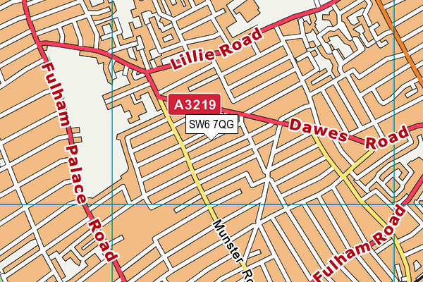 SW6 7QG map - OS VectorMap District (Ordnance Survey) SW6 7QG map - OS VectorMap District (Ordnance Survey)