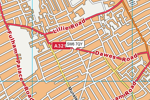 SW6 7QY map - OS VectorMap District (Ordnance Survey) SW6 7QY map - OS VectorMap District (Ordnance Survey)