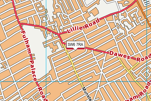 SW6 7RA map - OS VectorMap District (Ordnance Survey) SW6 7RA map - OS VectorMap District (Ordnance Survey)