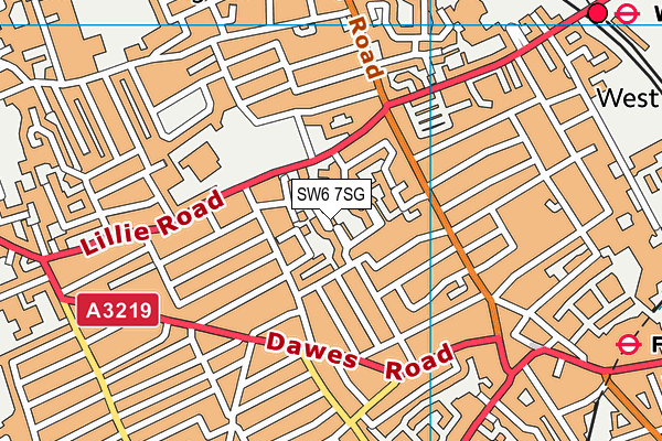 SW6 7SG map - OS VectorMap District (Ordnance Survey) SW6 7SG map - OS VectorMap District (Ordnance Survey)