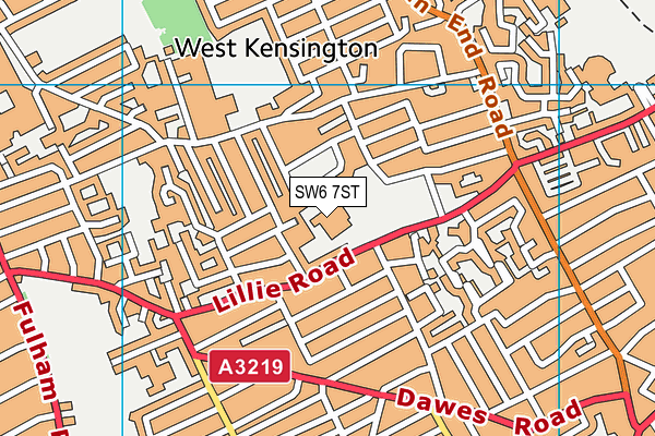 SW6 7ST map - OS VectorMap District (Ordnance Survey) SW6 7ST map - OS VectorMap District (Ordnance Survey)