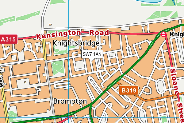 SW7 1AN map - OS VectorMap District (Ordnance Survey) SW7 1AN map - OS VectorMap District (Ordnance Survey)