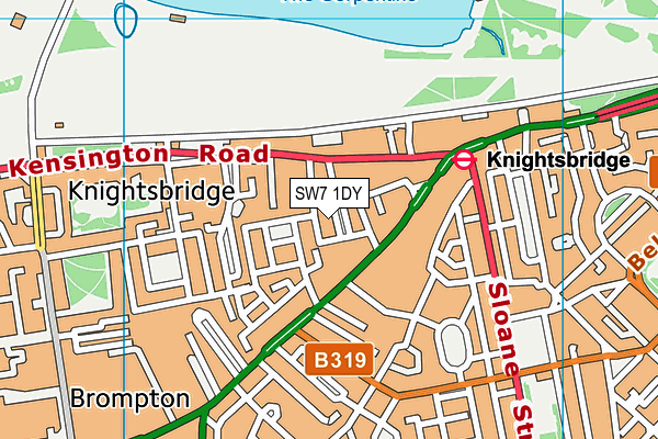 SW7 1DY map - OS VectorMap District (Ordnance Survey) SW7 1DY map - OS VectorMap District (Ordnance Survey)