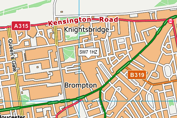SW7 1HZ map - OS VectorMap District (Ordnance Survey) SW7 1HZ map - OS VectorMap District (Ordnance Survey)