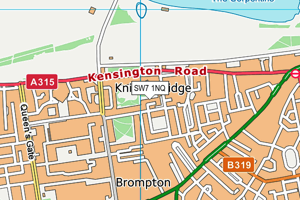 SW7 1NQ map - OS VectorMap District (Ordnance Survey) SW7 1NQ map - OS VectorMap District (Ordnance Survey)