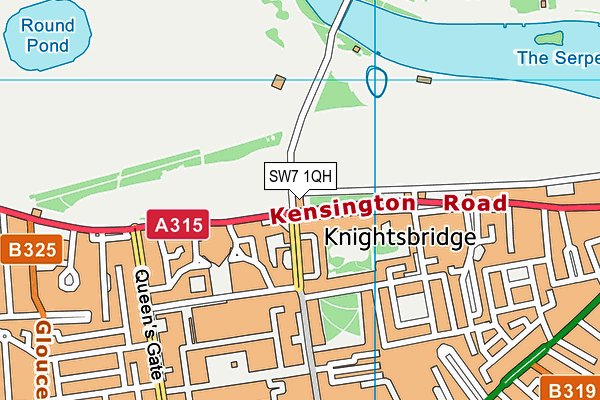 SW7 1QH map - OS VectorMap District (Ordnance Survey) SW7 1QH map - OS VectorMap District (Ordnance Survey)
