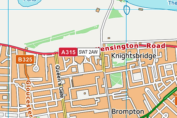 SW7 2AW map - OS VectorMap District (Ordnance Survey) SW7 2AW map - OS VectorMap District (Ordnance Survey)