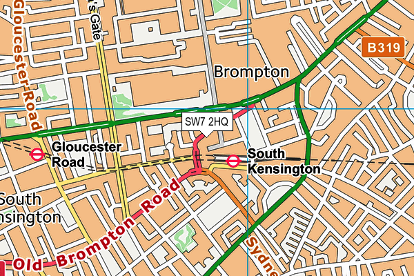 SW7 2HQ map - OS VectorMap District (Ordnance Survey) SW7 2HQ map - OS VectorMap District (Ordnance Survey)