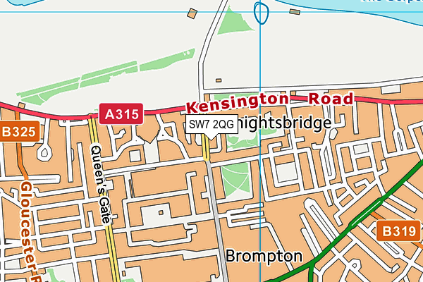SW7 2QG map - OS VectorMap District (Ordnance Survey) SW7 2QG map - OS VectorMap District (Ordnance Survey)
