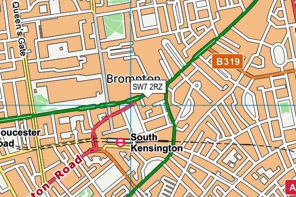 SW7 2RZ map - OS VectorMap District (Ordnance Survey) SW7 2RZ map - OS VectorMap District (Ordnance Survey)