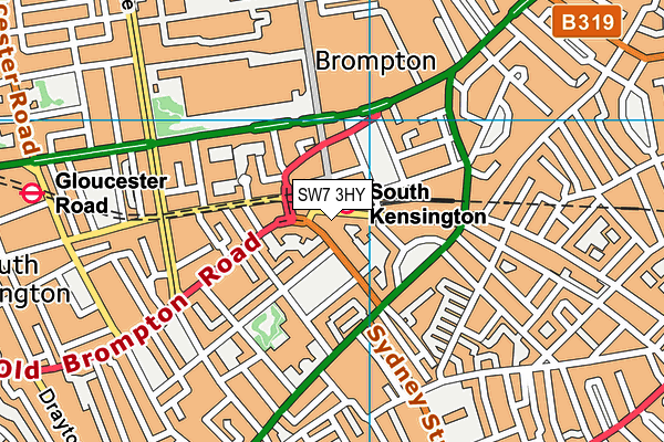SW7 3HY map - OS VectorMap District (Ordnance Survey) SW7 3HY map - OS VectorMap District (Ordnance Survey)
