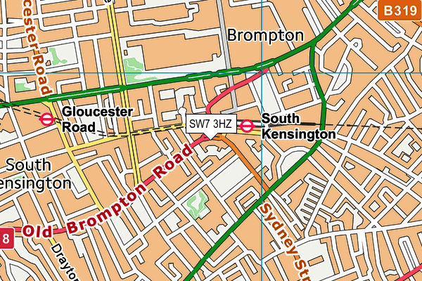SW7 3HZ map - OS VectorMap District (Ordnance Survey) SW7 3HZ map - OS VectorMap District (Ordnance Survey)