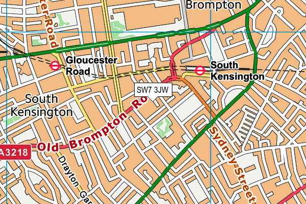SW7 3JW map - OS VectorMap District (Ordnance Survey) SW7 3JW map - OS VectorMap District (Ordnance Survey)