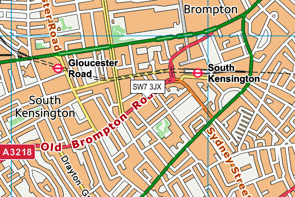 SW7 3JX map - OS VectorMap District (Ordnance Survey) SW7 3JX map - OS VectorMap District (Ordnance Survey)