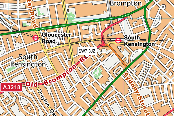SW7 3JZ map - OS VectorMap District (Ordnance Survey) SW7 3JZ map - OS VectorMap District (Ordnance Survey)