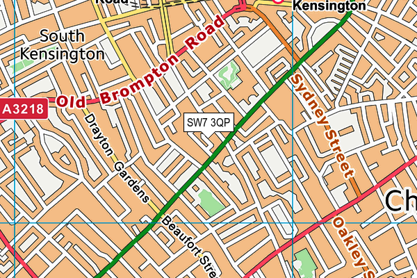 SW7 3QP map - OS VectorMap District (Ordnance Survey) SW7 3QP map - OS VectorMap District (Ordnance Survey)