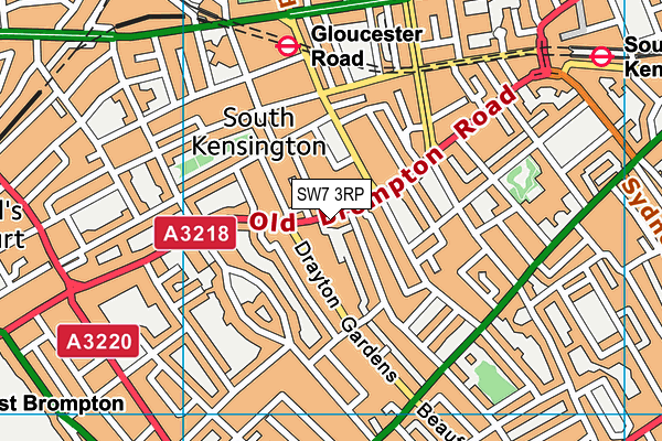 SW7 3RP map - OS VectorMap District (Ordnance Survey) SW7 3RP map - OS VectorMap District (Ordnance Survey)
