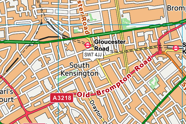 SW7 4JJ map - OS VectorMap District (Ordnance Survey) SW7 4JJ map - OS VectorMap District (Ordnance Survey)