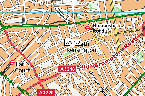 SW7 4JU map - OS VectorMap District (Ordnance Survey) SW7 4JU map - OS VectorMap District (Ordnance Survey)