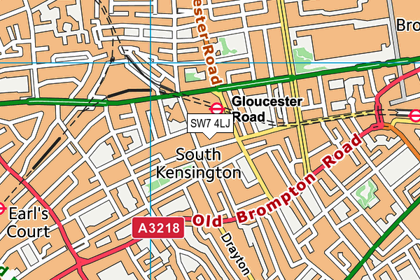 SW7 4LJ map - OS VectorMap District (Ordnance Survey) SW7 4LJ map - OS VectorMap District (Ordnance Survey)