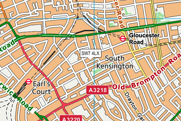 SW7 4LX map - OS VectorMap District (Ordnance Survey) SW7 4LX map - OS VectorMap District (Ordnance Survey)