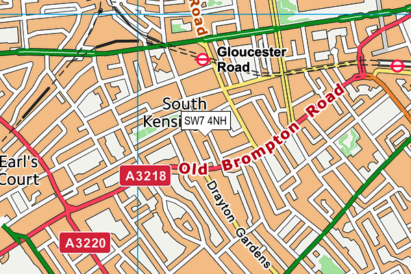 SW7 4NH map - OS VectorMap District (Ordnance Survey) SW7 4NH map - OS VectorMap District (Ordnance Survey)