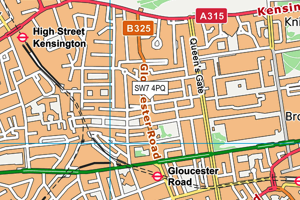 SW7 4PQ map - OS VectorMap District (Ordnance Survey) SW7 4PQ map - OS VectorMap District (Ordnance Survey)
