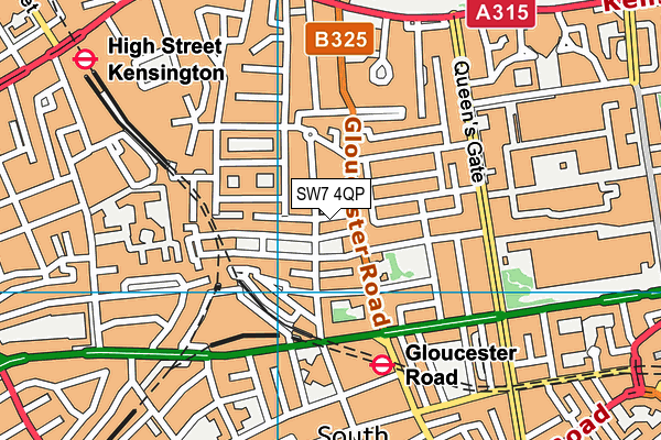 SW7 4QP map - OS VectorMap District (Ordnance Survey) SW7 4QP map - OS VectorMap District (Ordnance Survey)