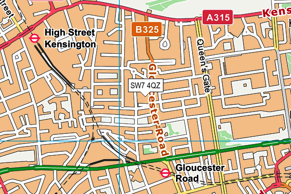 SW7 4QZ map - OS VectorMap District (Ordnance Survey) SW7 4QZ map - OS VectorMap District (Ordnance Survey)