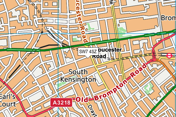 SW7 4SZ map - OS VectorMap District (Ordnance Survey) SW7 4SZ map - OS VectorMap District (Ordnance Survey)