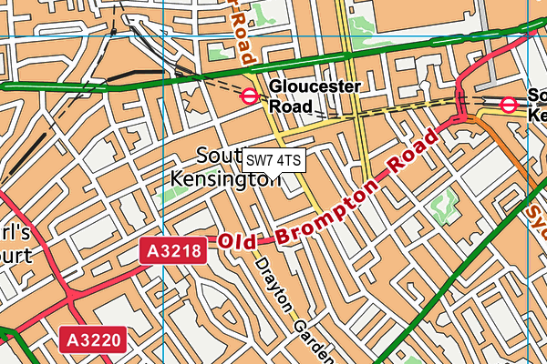SW7 4TS map - OS VectorMap District (Ordnance Survey) SW7 4TS map - OS VectorMap District (Ordnance Survey)