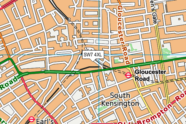 SW7 4XL map - OS VectorMap District (Ordnance Survey) SW7 4XL map - OS VectorMap District (Ordnance Survey)