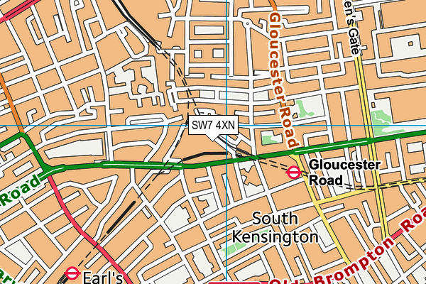 SW7 4XN map - OS VectorMap District (Ordnance Survey) SW7 4XN map - OS VectorMap District (Ordnance Survey)