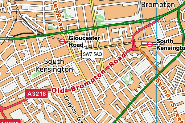 SW7 5AQ map - OS VectorMap District (Ordnance Survey)