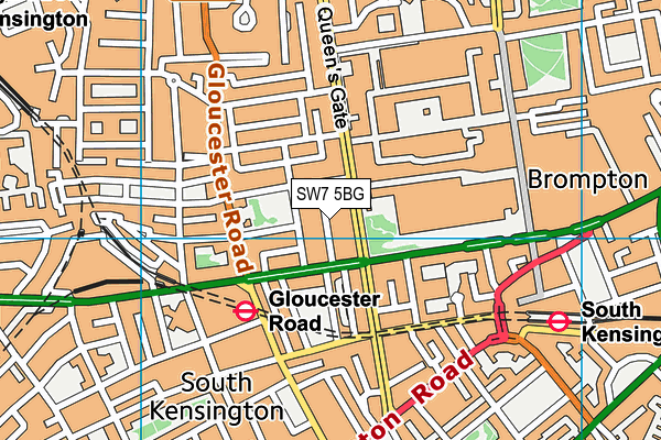 SW7 5BG map - OS VectorMap District (Ordnance Survey) SW7 5BG map - OS VectorMap District (Ordnance Survey)
