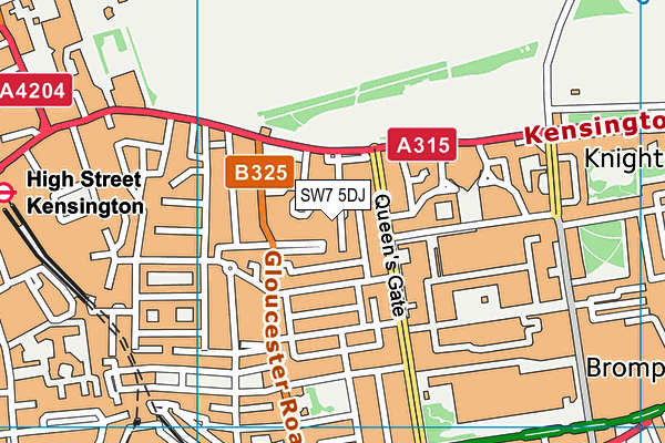 SW7 5DJ map - OS VectorMap District (Ordnance Survey) SW7 5DJ map - OS VectorMap District (Ordnance Survey)