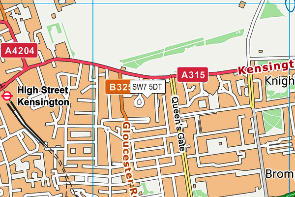 SW7 5DT map - OS VectorMap District (Ordnance Survey) SW7 5DT map - OS VectorMap District (Ordnance Survey)