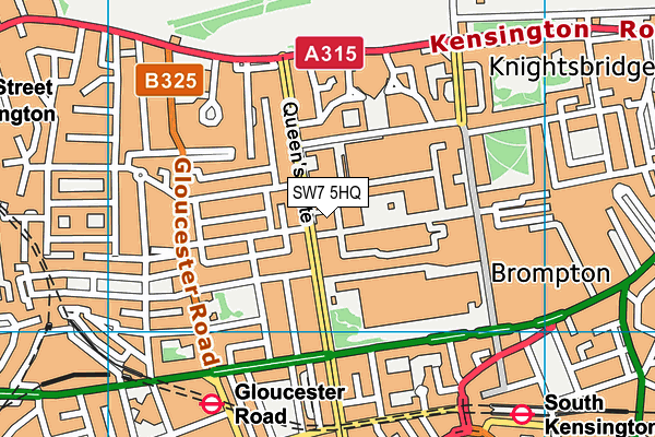 SW7 5HQ map - OS VectorMap District (Ordnance Survey)