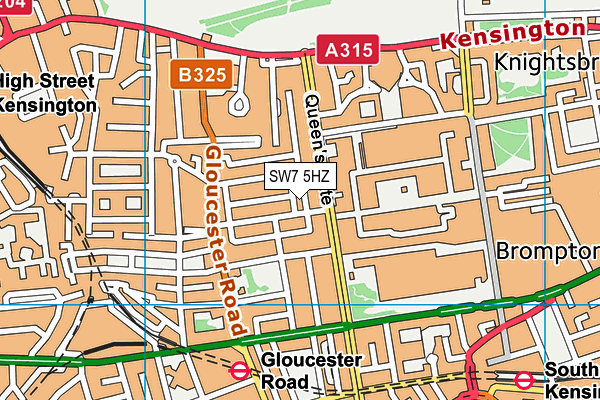 SW7 5HZ map - OS VectorMap District (Ordnance Survey) SW7 5HZ map - OS VectorMap District (Ordnance Survey)